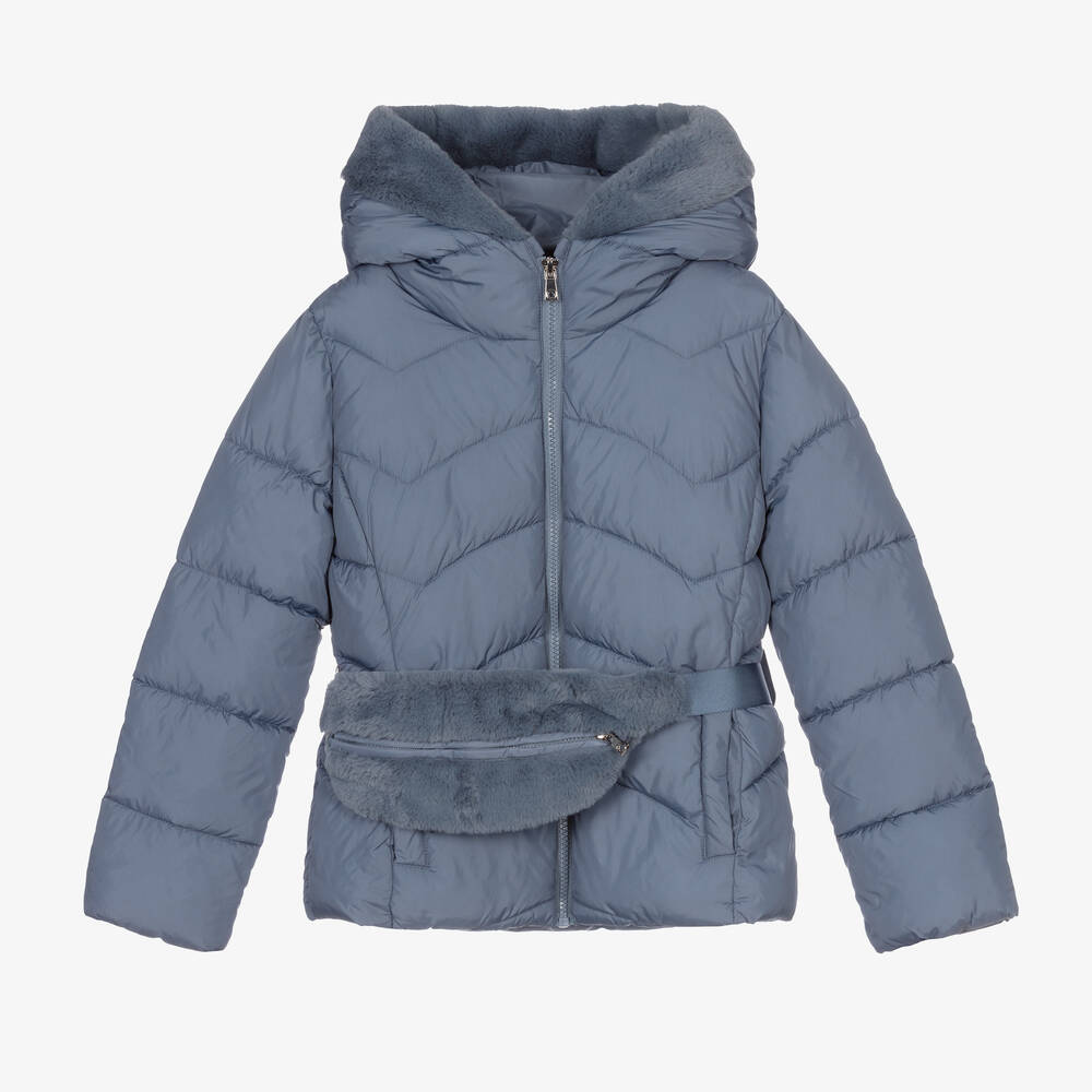 Mayoral - Blue Puffer Jacket & Belt Bag | Childrensalon