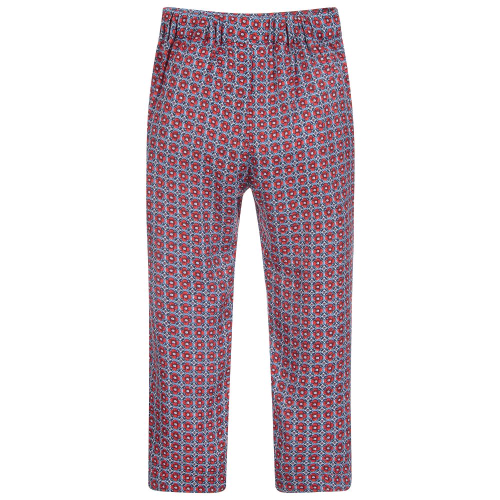 Mayoral-بنطلون لون أزرق وأحمر للبنات | Childrensalon Outlet