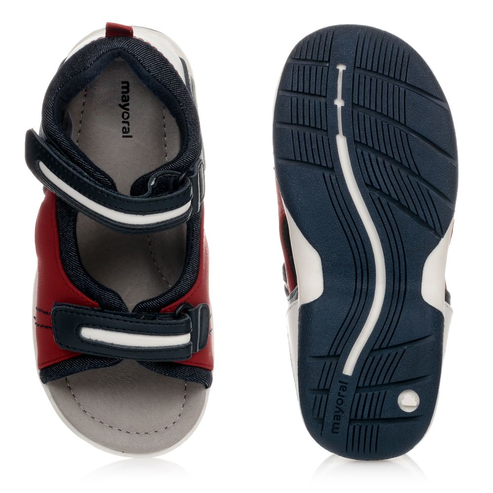 Mayoral-Сандалии синего, красного и белого цвета | Childrensalon Outlet