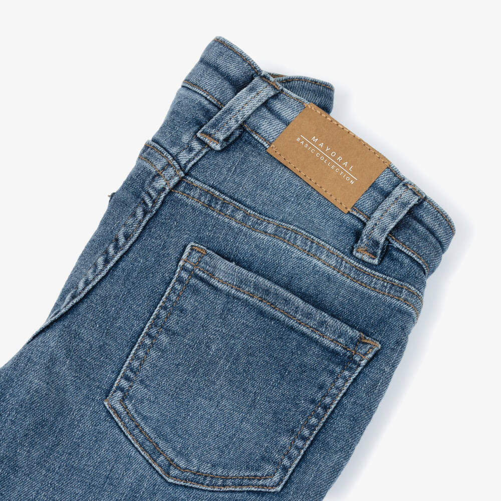 Mayoral-Blue Regular Denim Jeans | Childrensalon Outlet