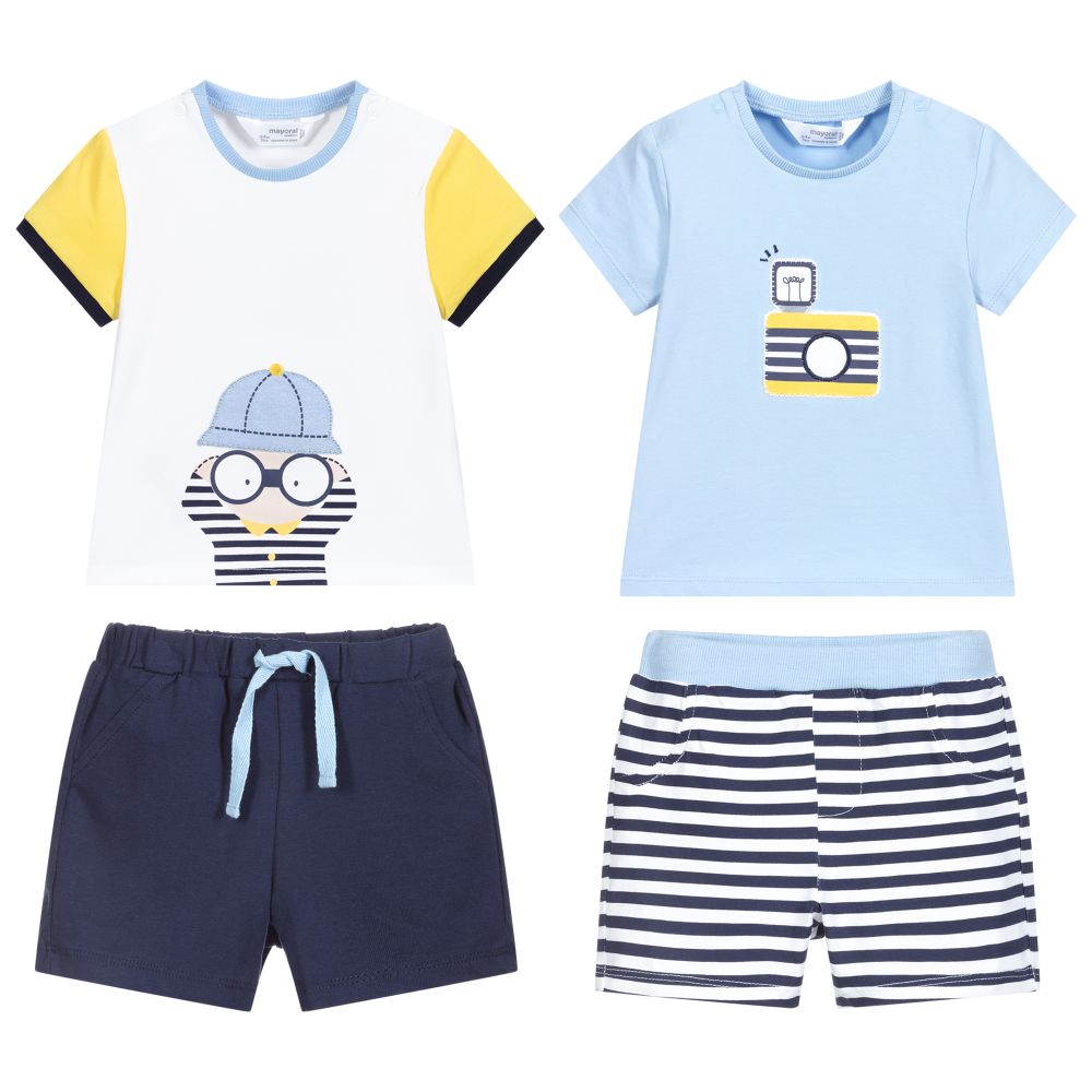 Mayoral-Голубые комплекты с шортами (2 шт.) | Childrensalon Outlet