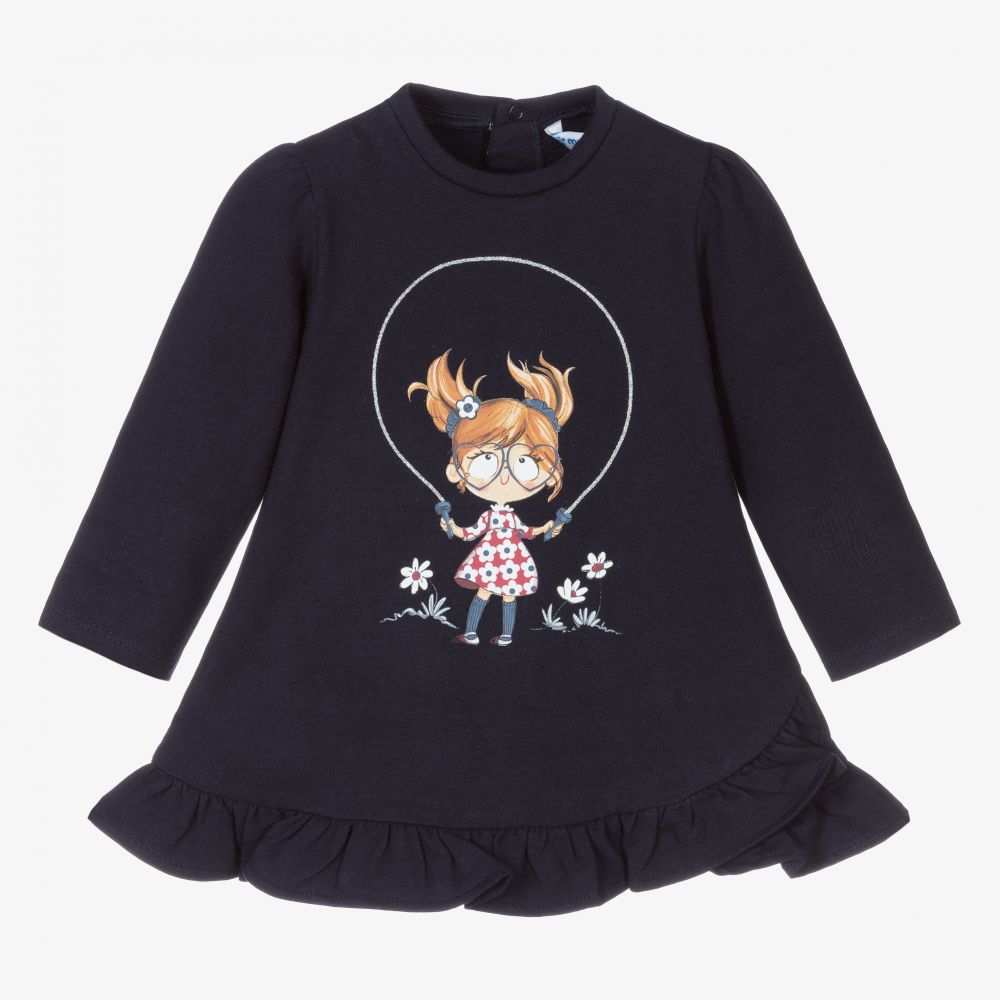Mayoral-Blue Skipping Rope Girl Dress | Childrensalon Outlet