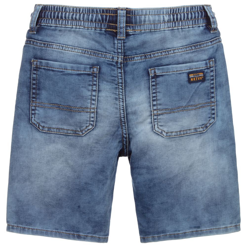 Mayoral Nukutavake-Blue Stone Wash Jersey Shorts | Childrensalon Outlet