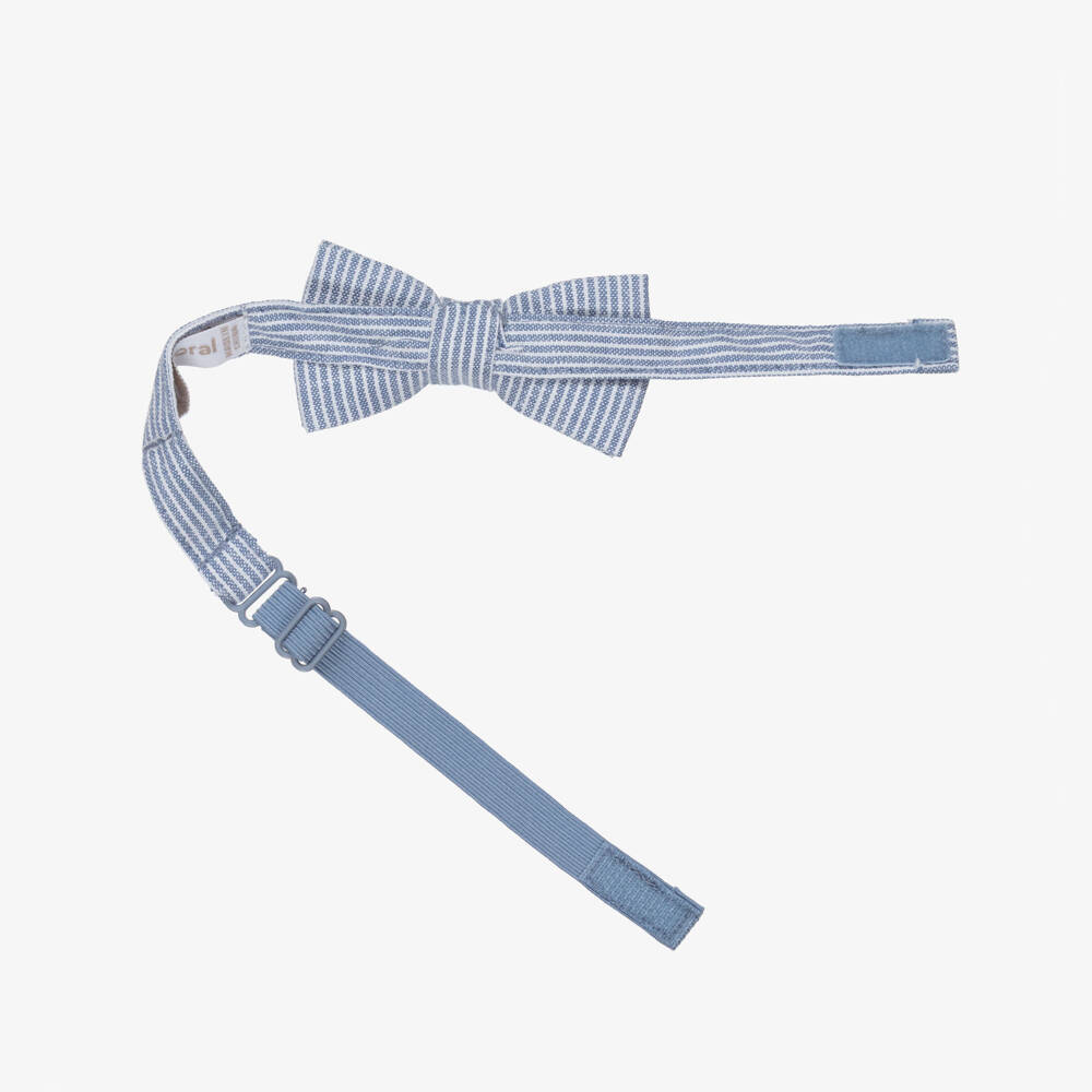 Mayoral-Blue Strip Bow Tie | Childrensalon Outlet