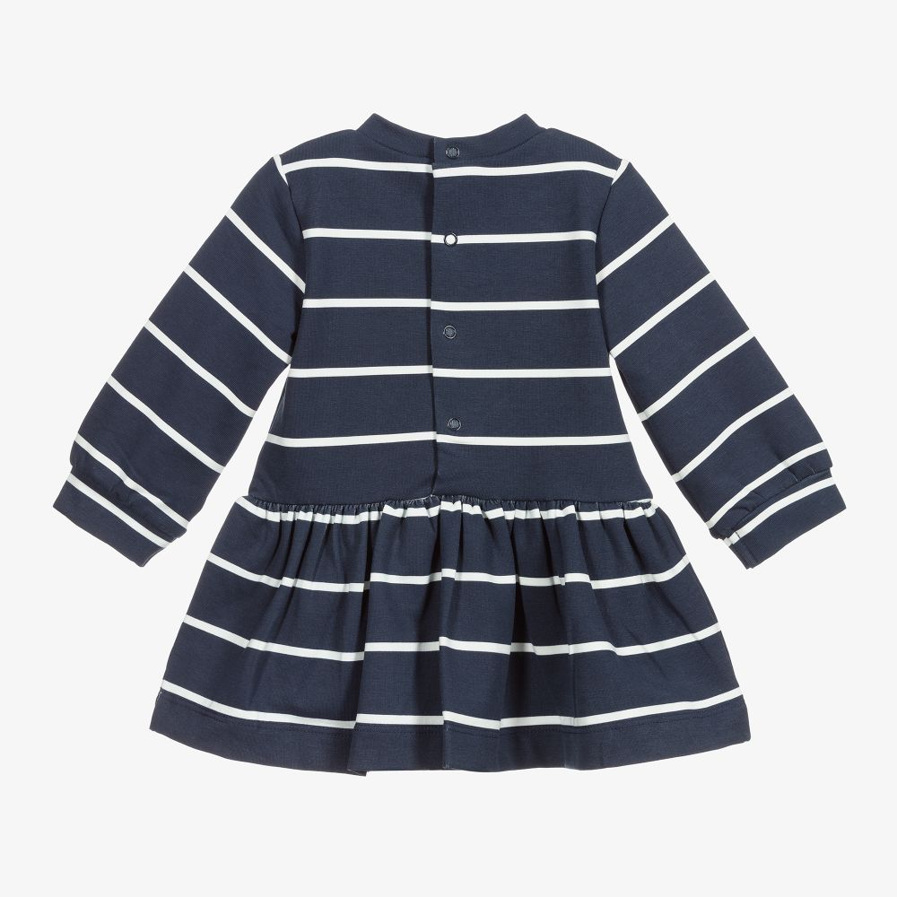 Mayoral-Синее хлопковое платье в полоску | Childrensalon Outlet