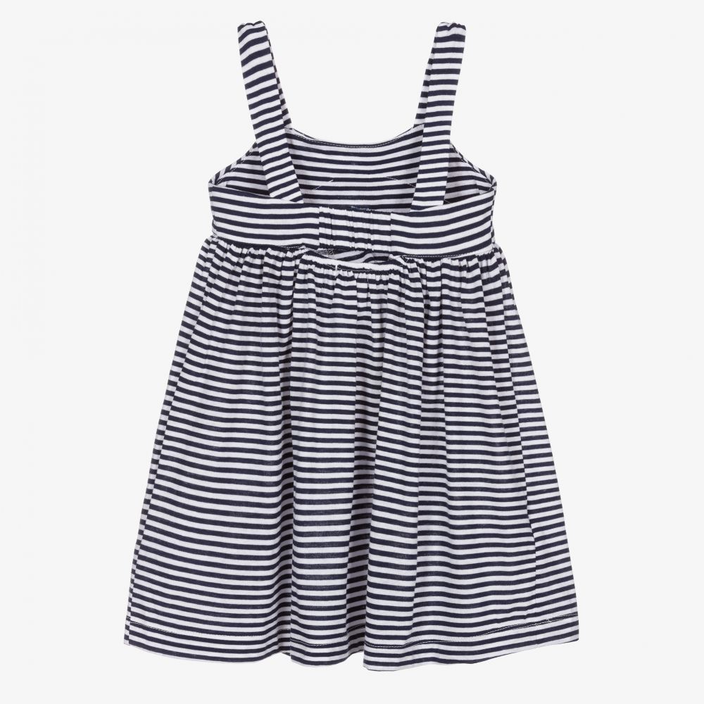 Mayoral-Синее хлопковое платье в полоску | Childrensalon Outlet