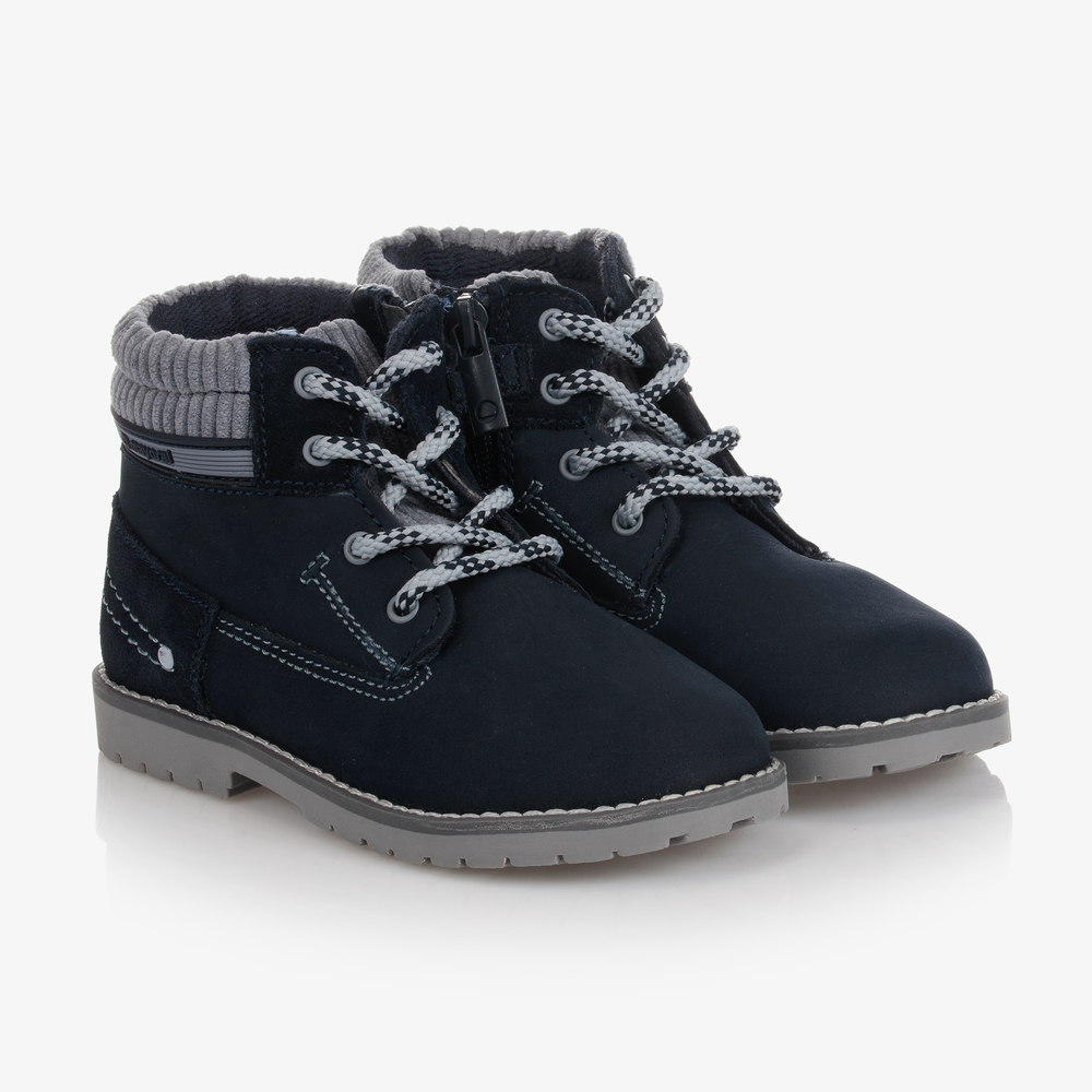Mayoral - Blue Suede Leather Boots | Childrensalon