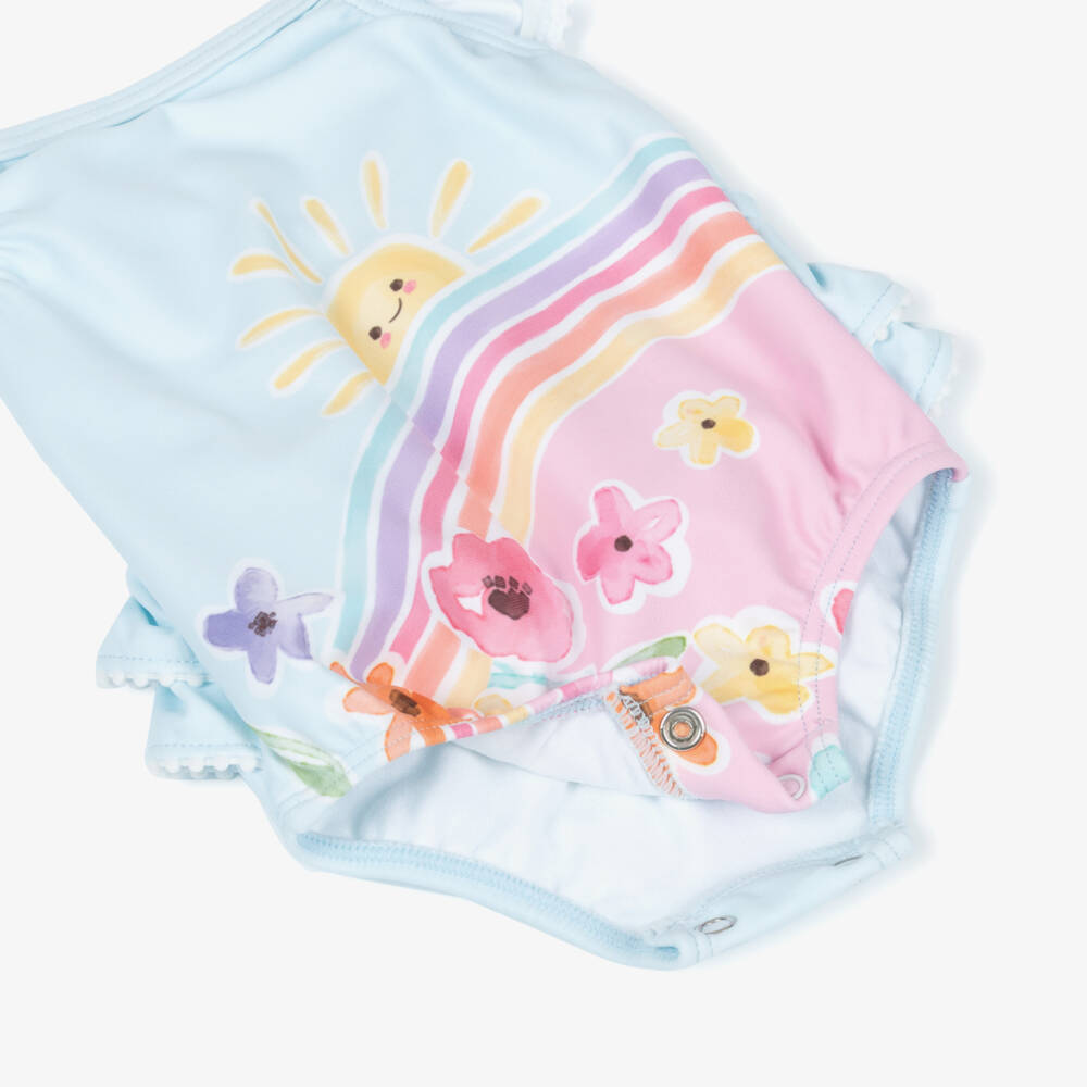 Mayoral Newborn-Blue Sunshine Swimsuit Set | Childrensalon Outlet