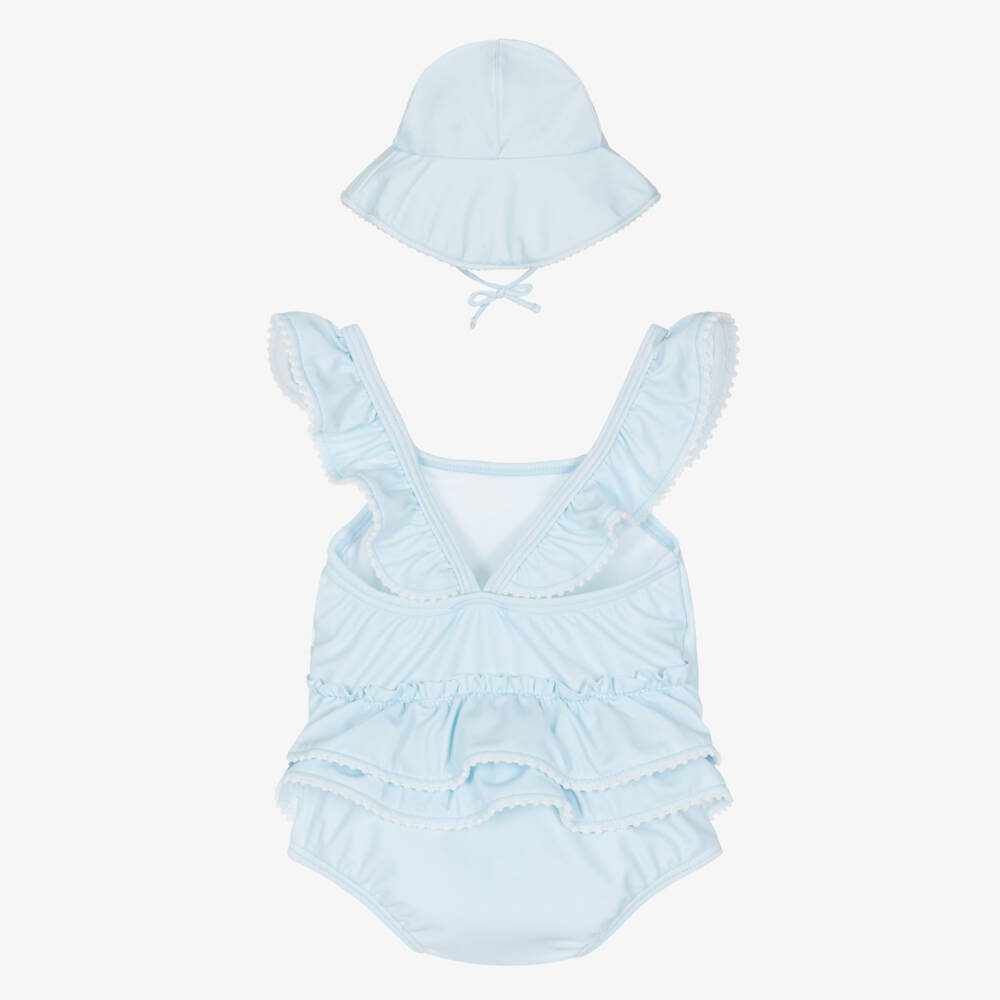 Mayoral Newborn-Blue Sunshine Swimsuit Set | Childrensalon Outlet