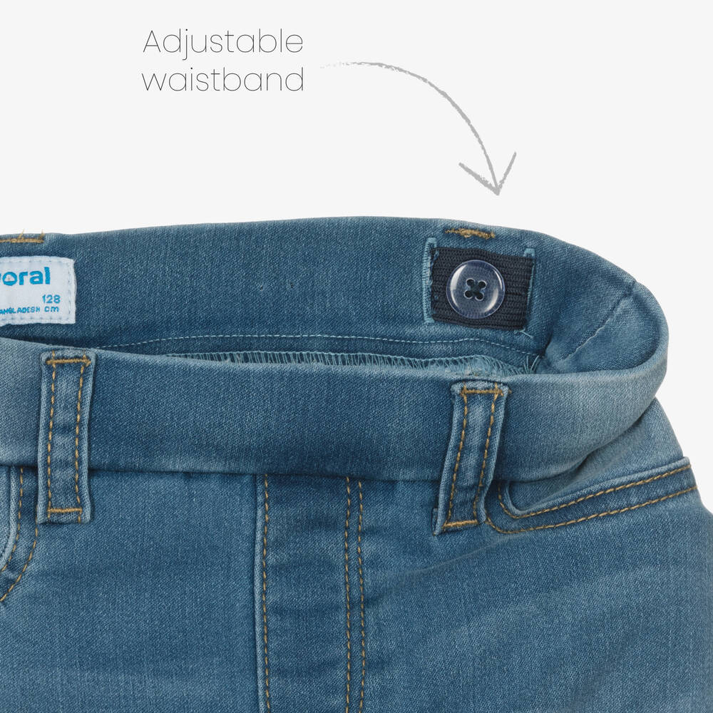 Mayoral-جيغنغز سكيني قطن جيرسي لون أزرق للبنات | Childrensalon Outlet