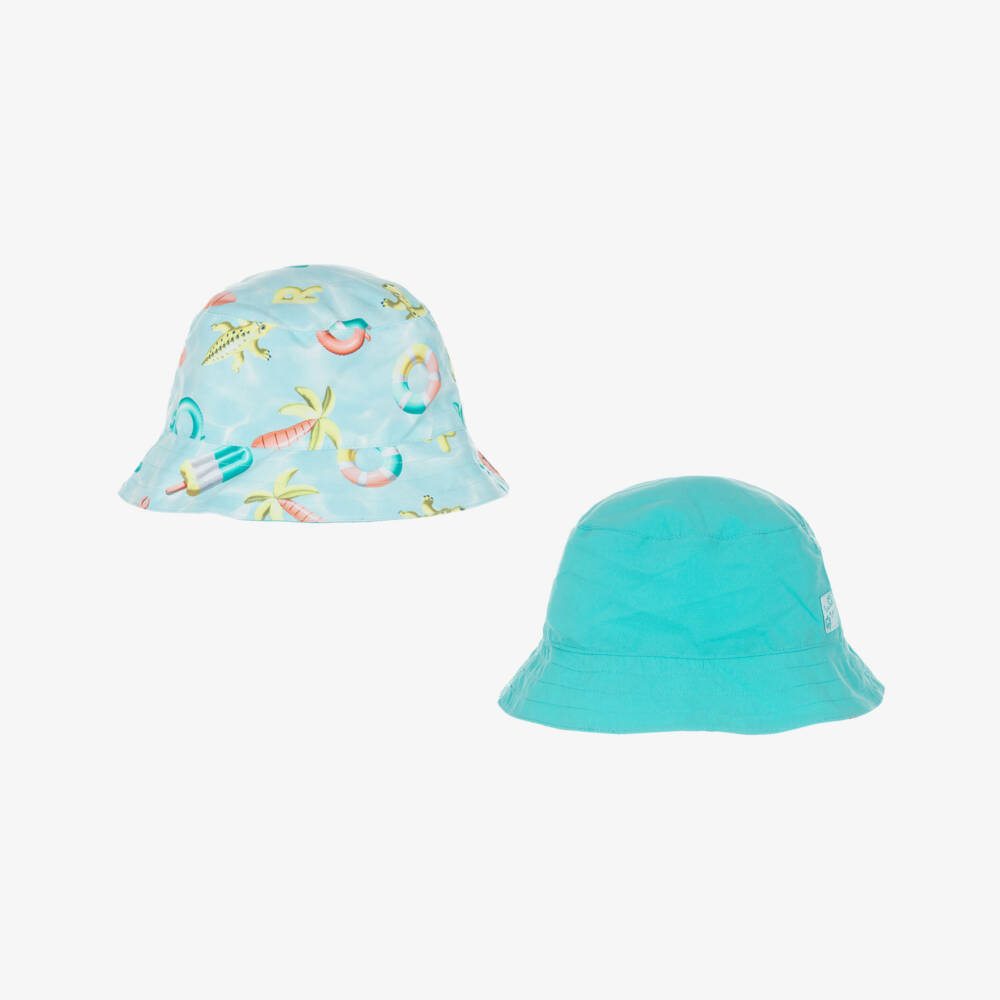 Mayoral-Blue Turq & Yellow All Over Print Swim Set | Childrensalon Outlet