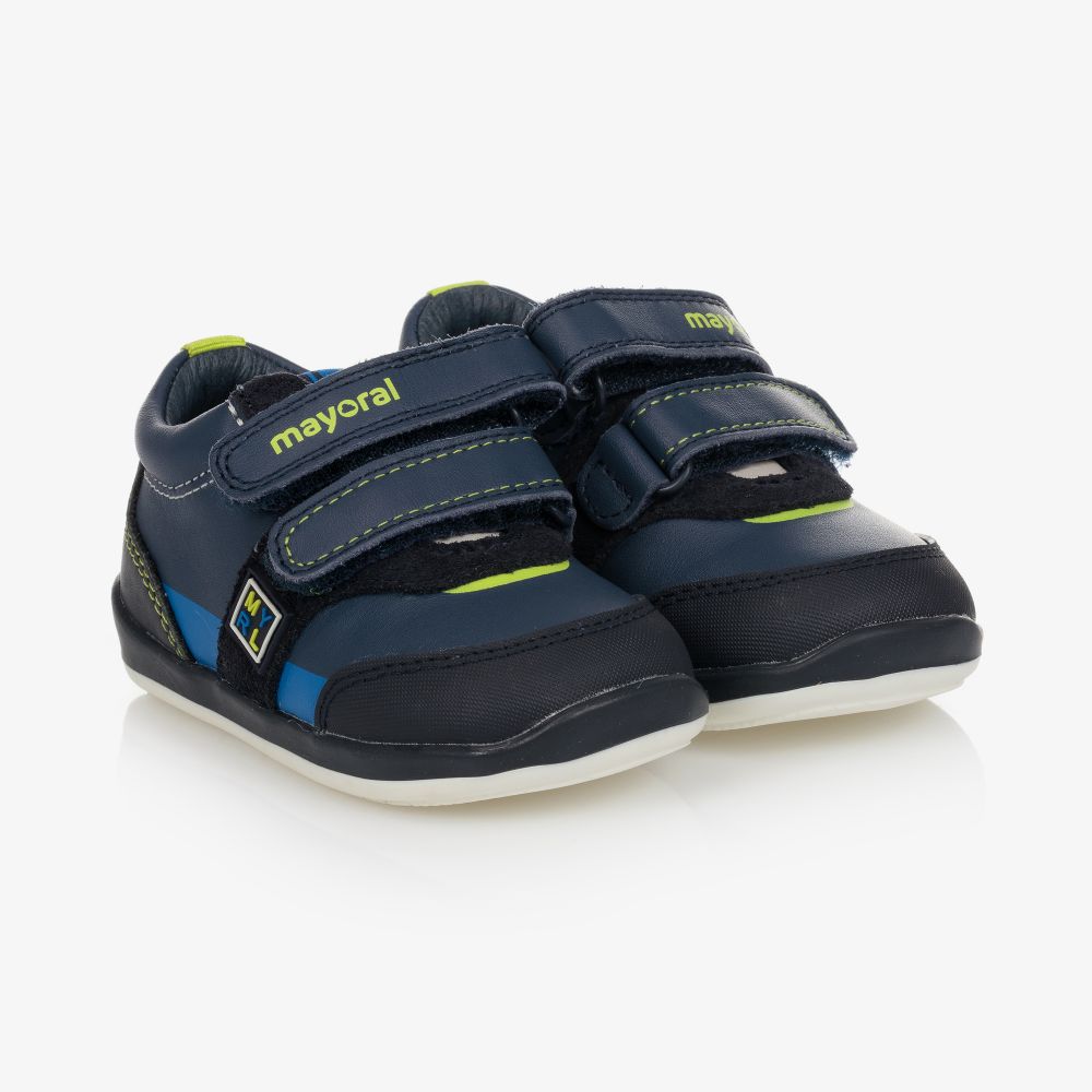 Mayoral - Chaussures bleues premiers pas à Velcro | Childrensalon