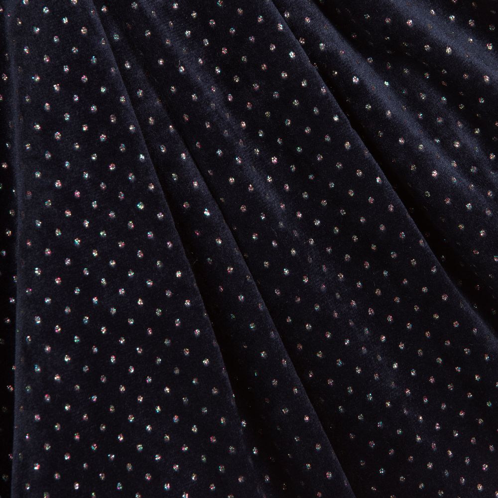 Mayoral-Blue Velour Sparkle Dress | Childrensalon Outlet