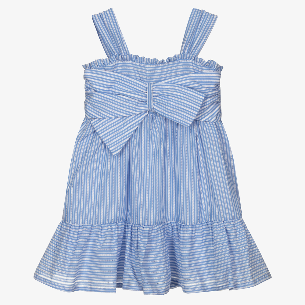 Mayoral - Blue & White Stripe Dress | Childrensalon