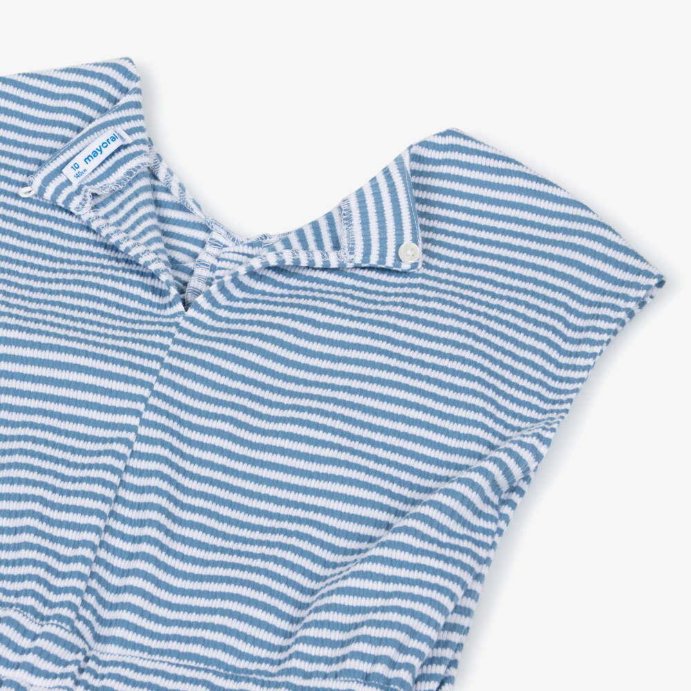 Mayoral-Blue & White Stripe Jumpsuit | Childrensalon Outlet