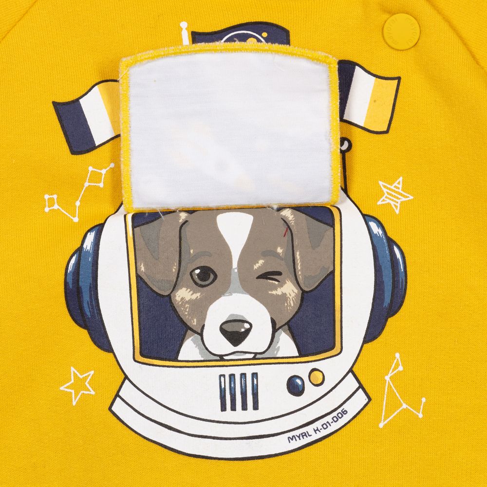 Mayoral-Сине-желтый спортивный костюм с космическим принтом | Childrensalon Outlet