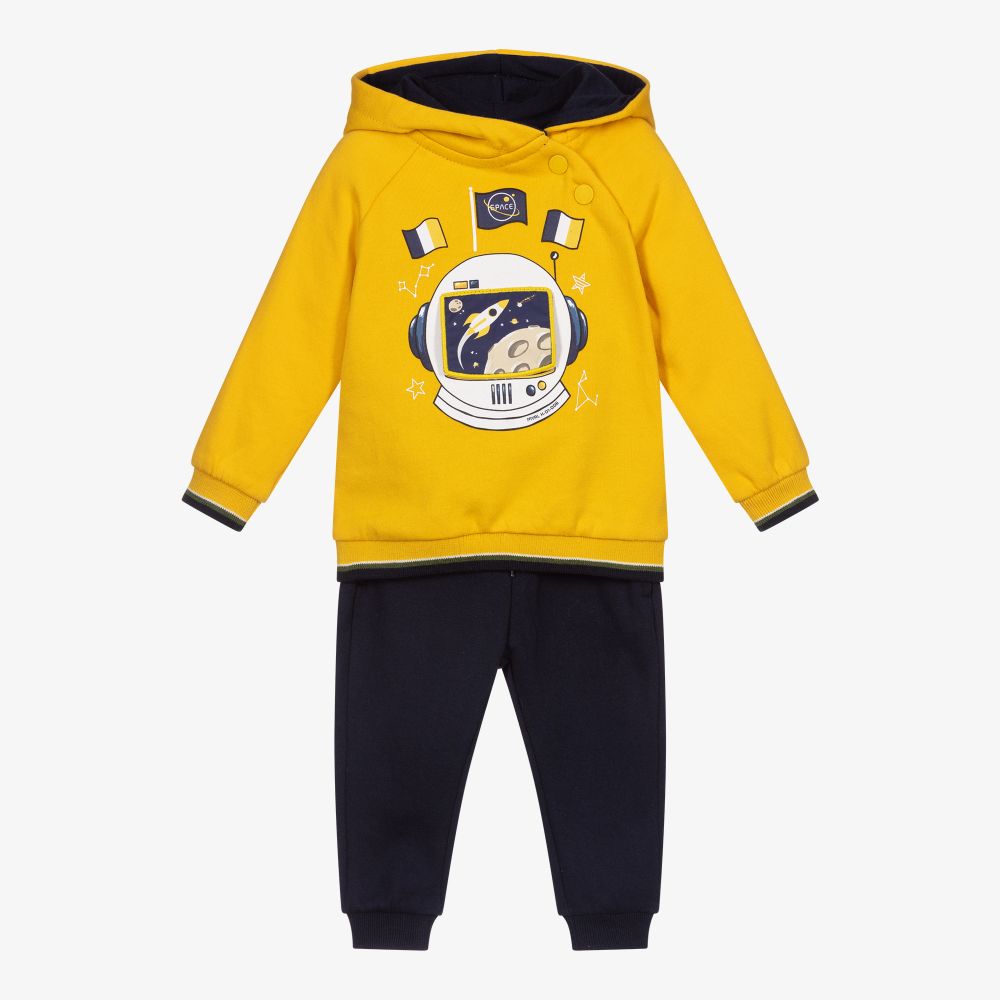 Mayoral - Blue & Yellow Space Tracksuit | Childrensalon
