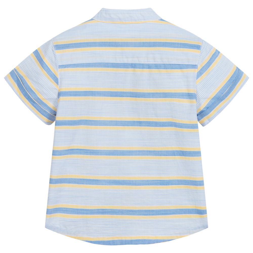 Blue and 2025 yellow striped top