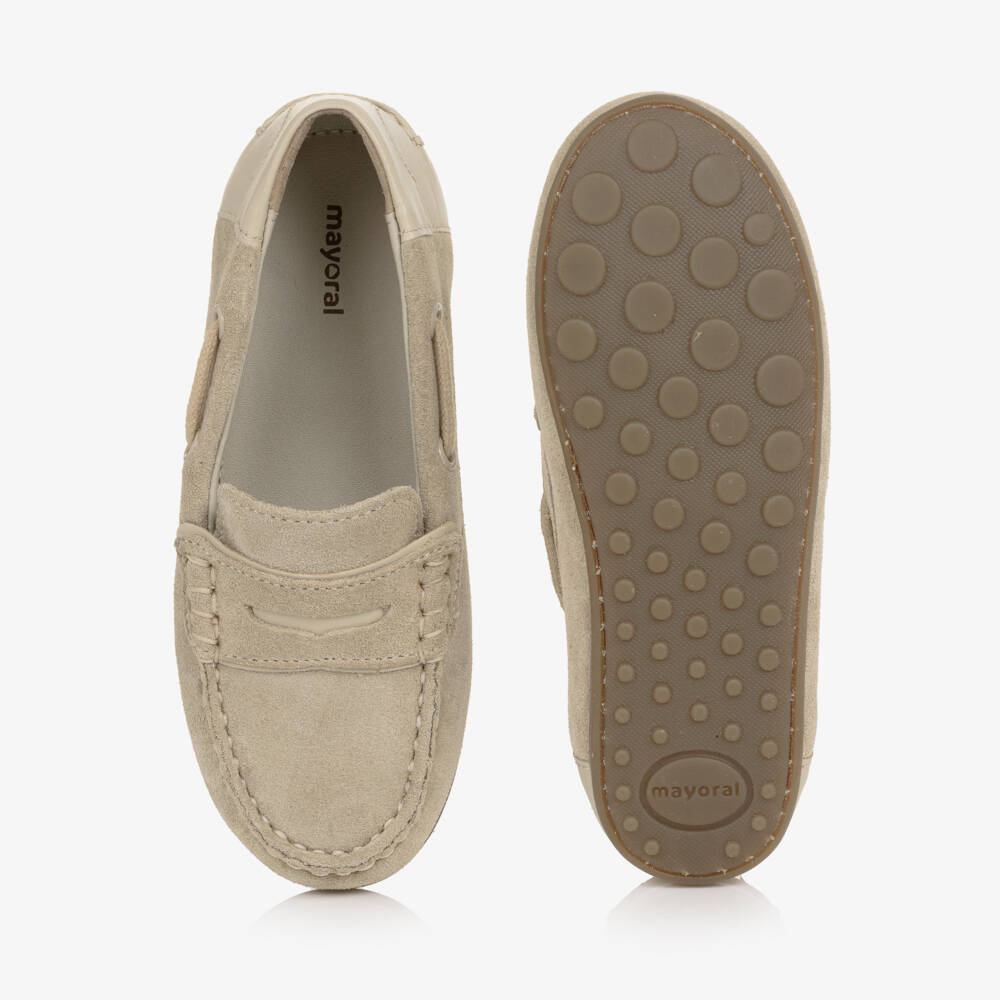 Mayoral-Boy's Beige Slip-On Loafers | Childrensalon Outlet