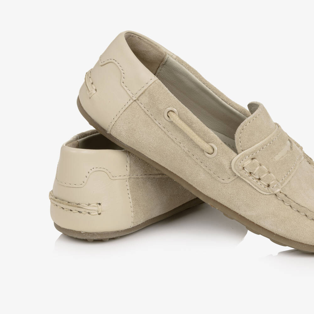 Mayoral-Boy's Beige Slip-On Loafers | Childrensalon Outlet