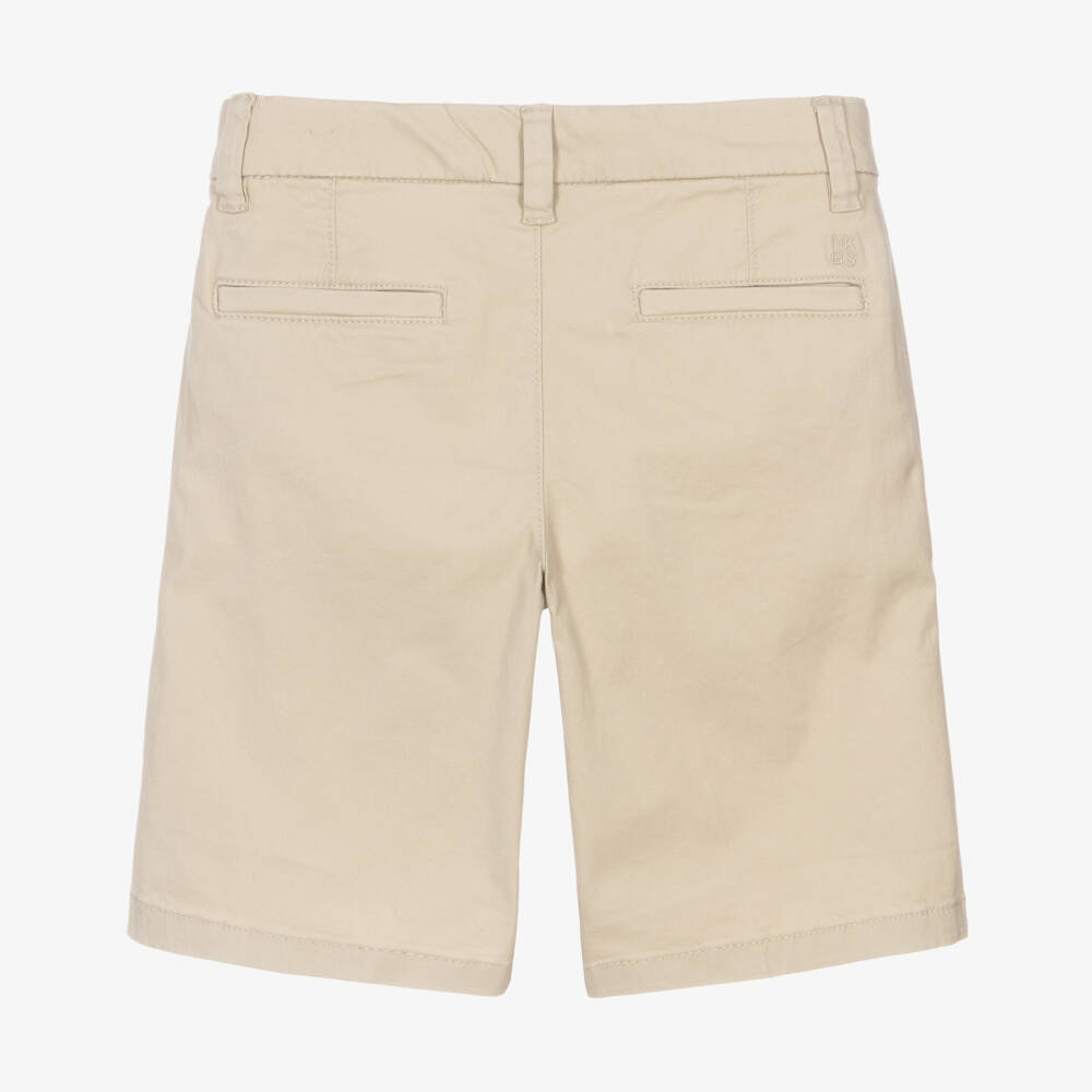 Mayoral Nukutavake-Boy's Beige Twill Shorts | Childrensalon Outlet