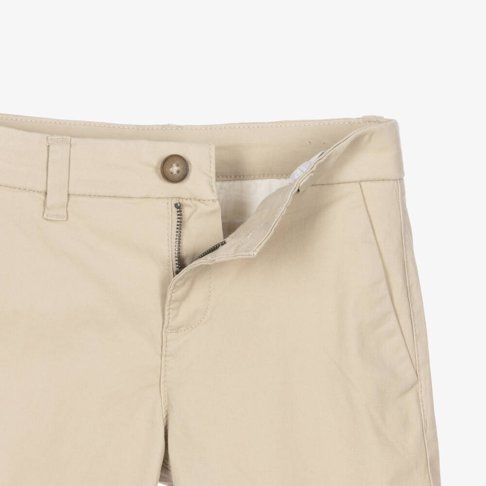 Mayoral Nukutavake-Boy's Beige Twill Shorts | Childrensalon Outlet