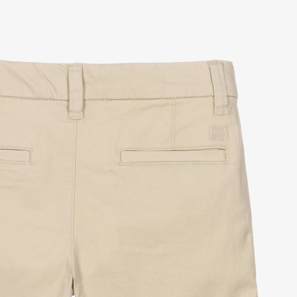Mayoral Nukutavake-Boy's Beige Twill Shorts | Childrensalon Outlet