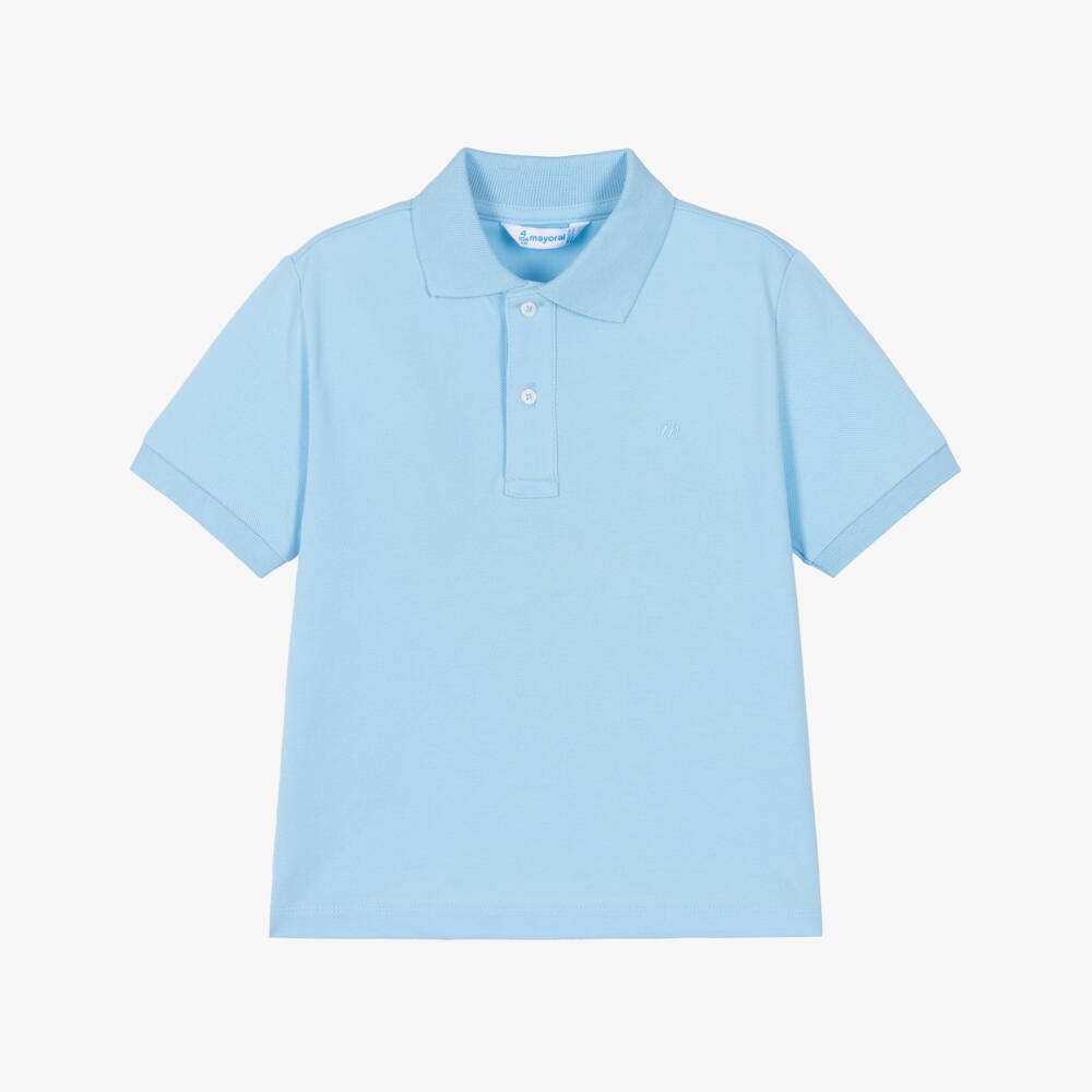 Mayoral-Boy's Sky Blue Polo Shirt | Childrensalon Outlet