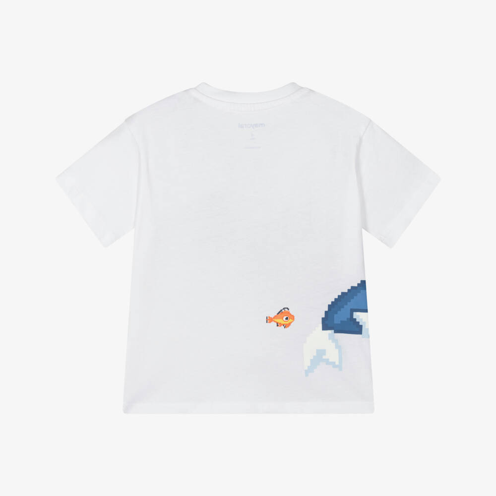 Mayoral-Boy's White Shark T-Shirt | Childrensalon Outlet