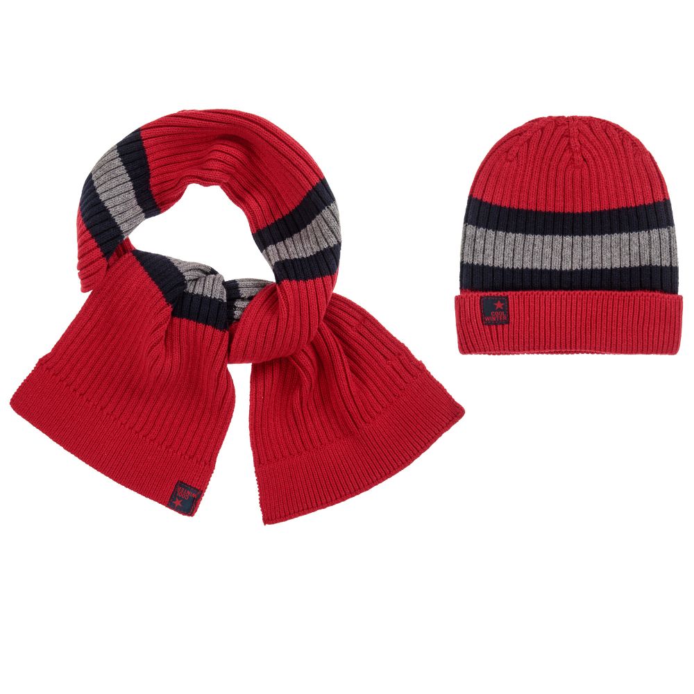 Mayoral - Boys 2 Piece Knitted Hat Set | Childrensalon