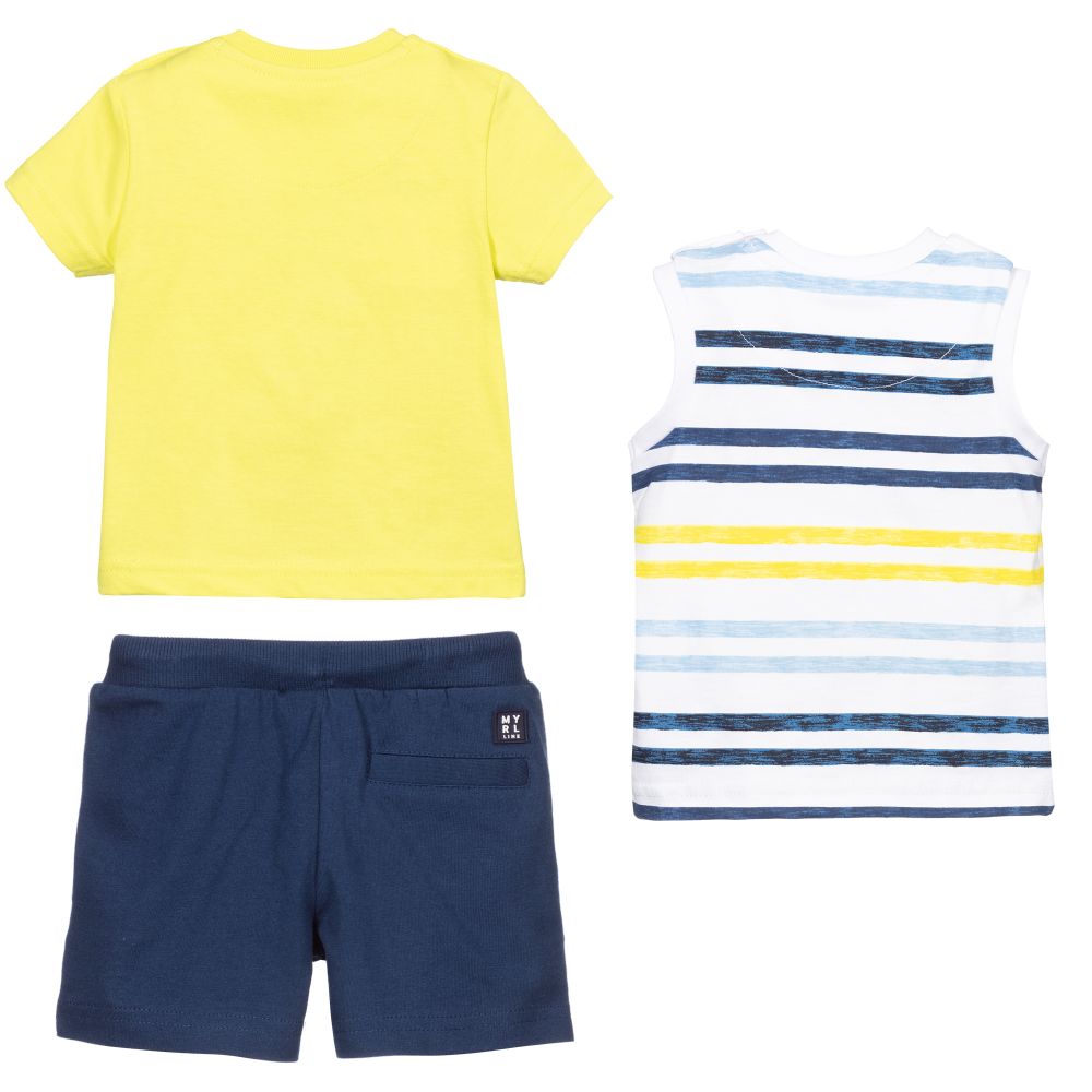 Mayoral-Два топа и шорты для мальчиков (3 предмета) | Childrensalon Outlet