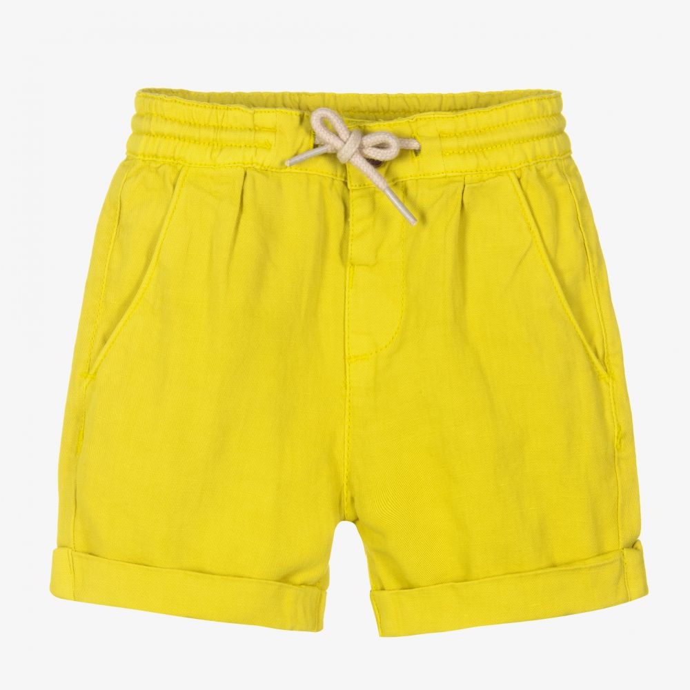 Mayoral - Short jaune en lin Garçon | Childrensalon