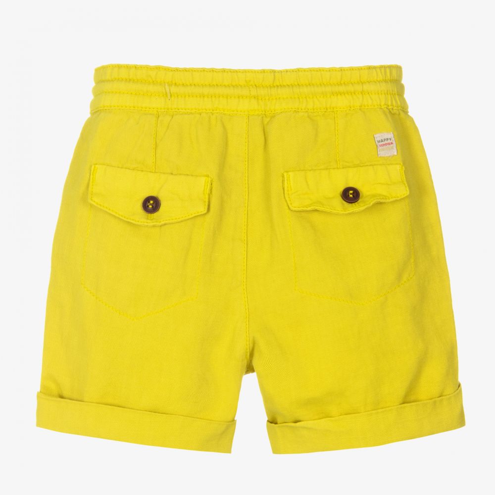 مايورال-شورت أطفال ولادي قطن وكتان لون أصفر | Childrensalon Outlet