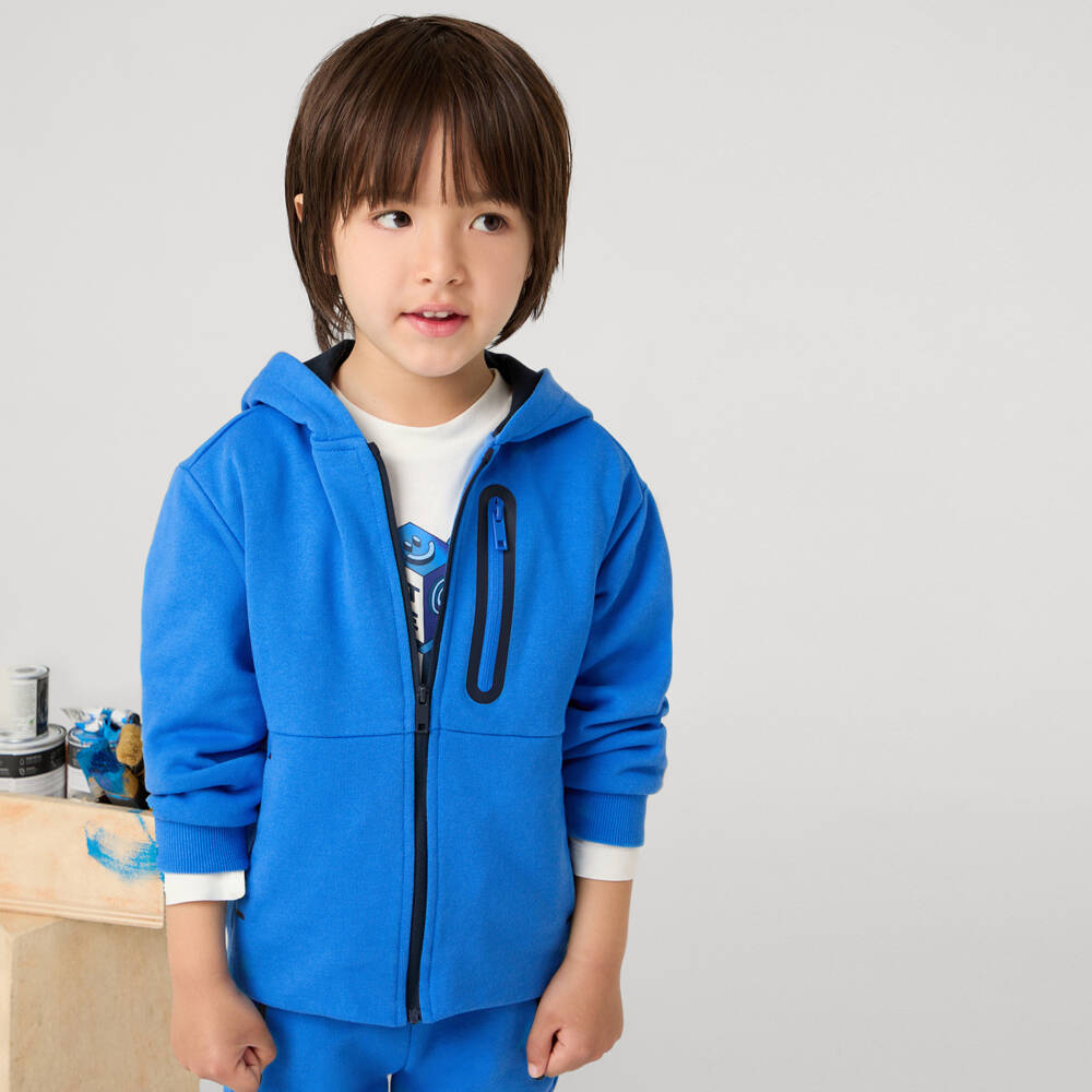 Mayoral-Boys Azure Hooded Jacket | Childrensalon Outlet