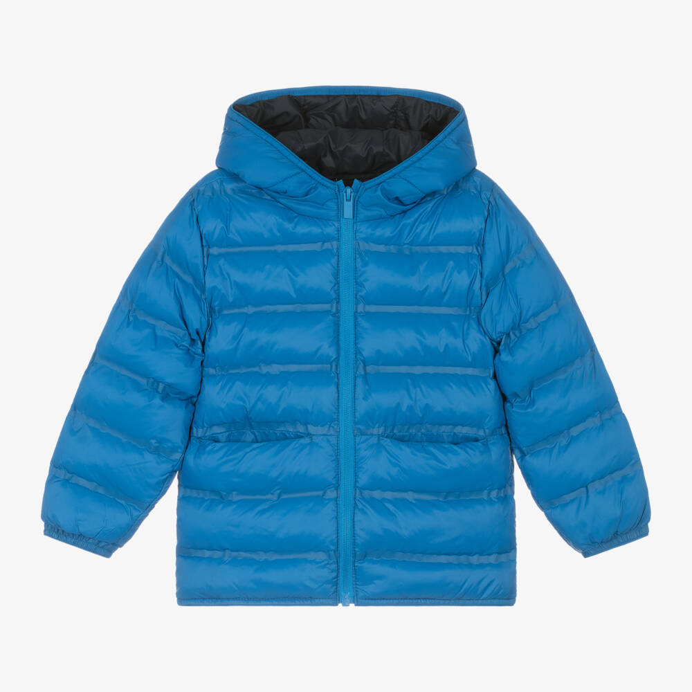 Mayoral-Boys Azure Hooded Puffer Coat | Childrensalon Outlet
