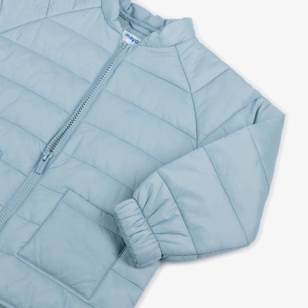 Mayoral-Boys Azure Lightweight Puffer Coat | Childrensalon Outlet