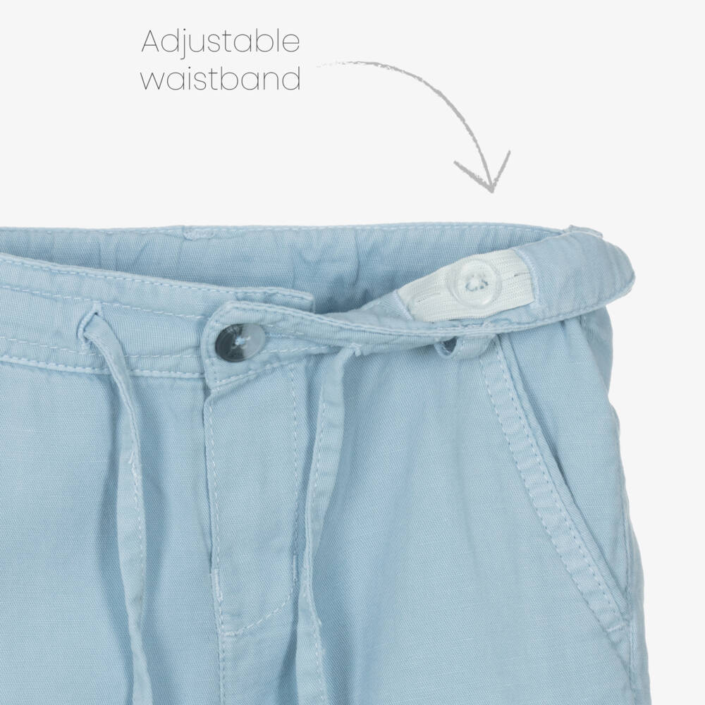 Mayoral-Boys Azure Linen Blend Pants | Childrensalon Outlet