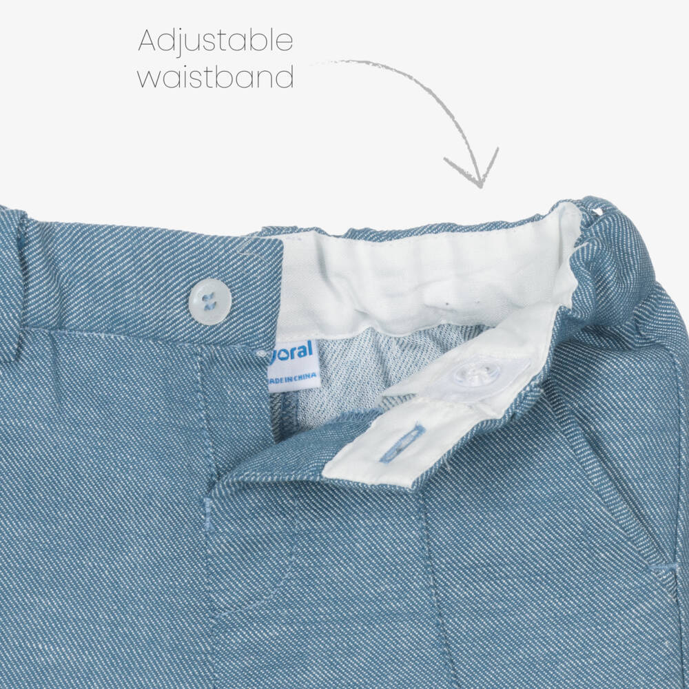 Mayoral-Хлопковые брюки чинос для мальчиков лазурные | Childrensalon Outlet