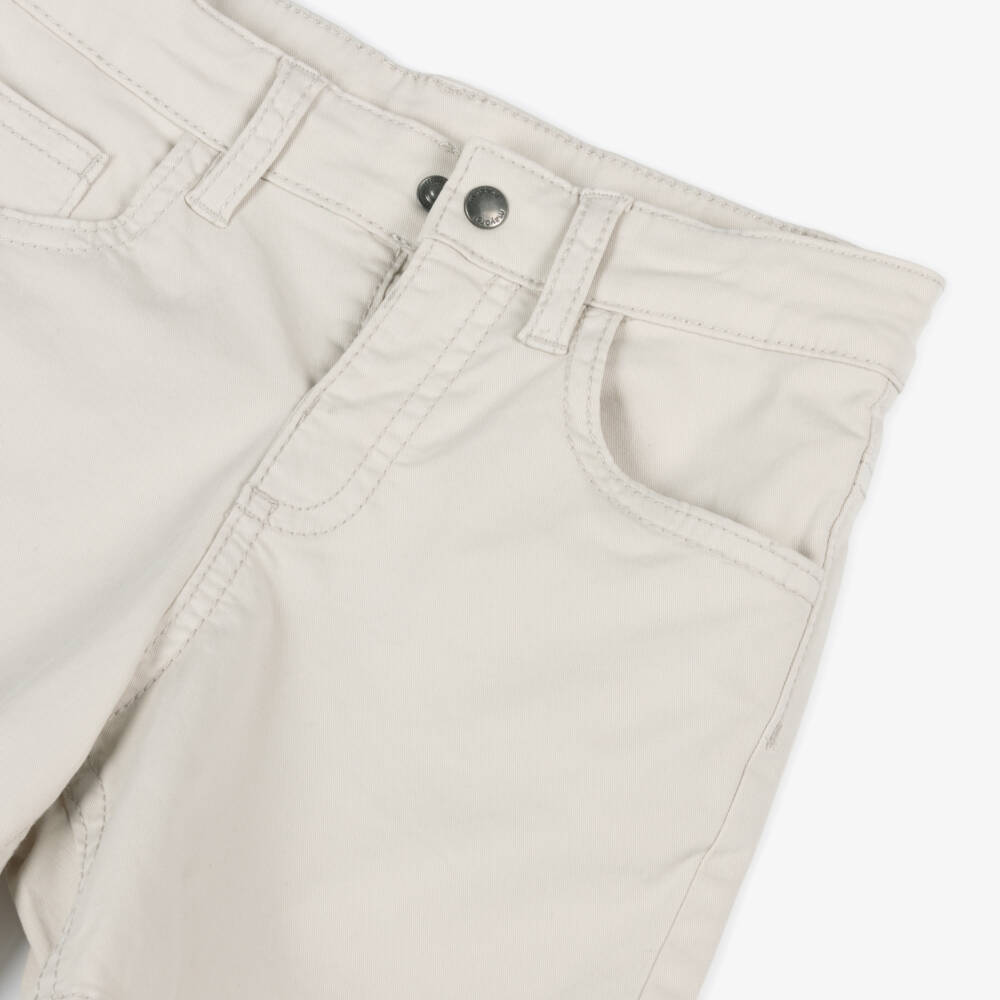 Mayoral-Boys Beige 5-Pocket Twill Shorts | Childrensalon Outlet
