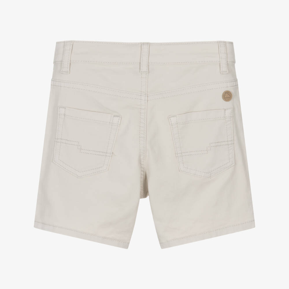 Mayoral-Boys Beige 5-Pocket Twill Shorts | Childrensalon Outlet