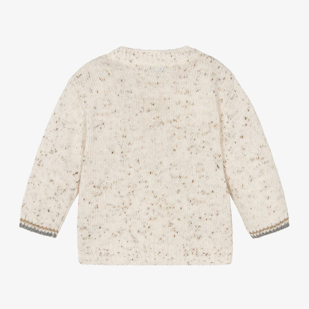 Mayoral-Boys Beige Bear Knit Pullover | Childrensalon Outlet