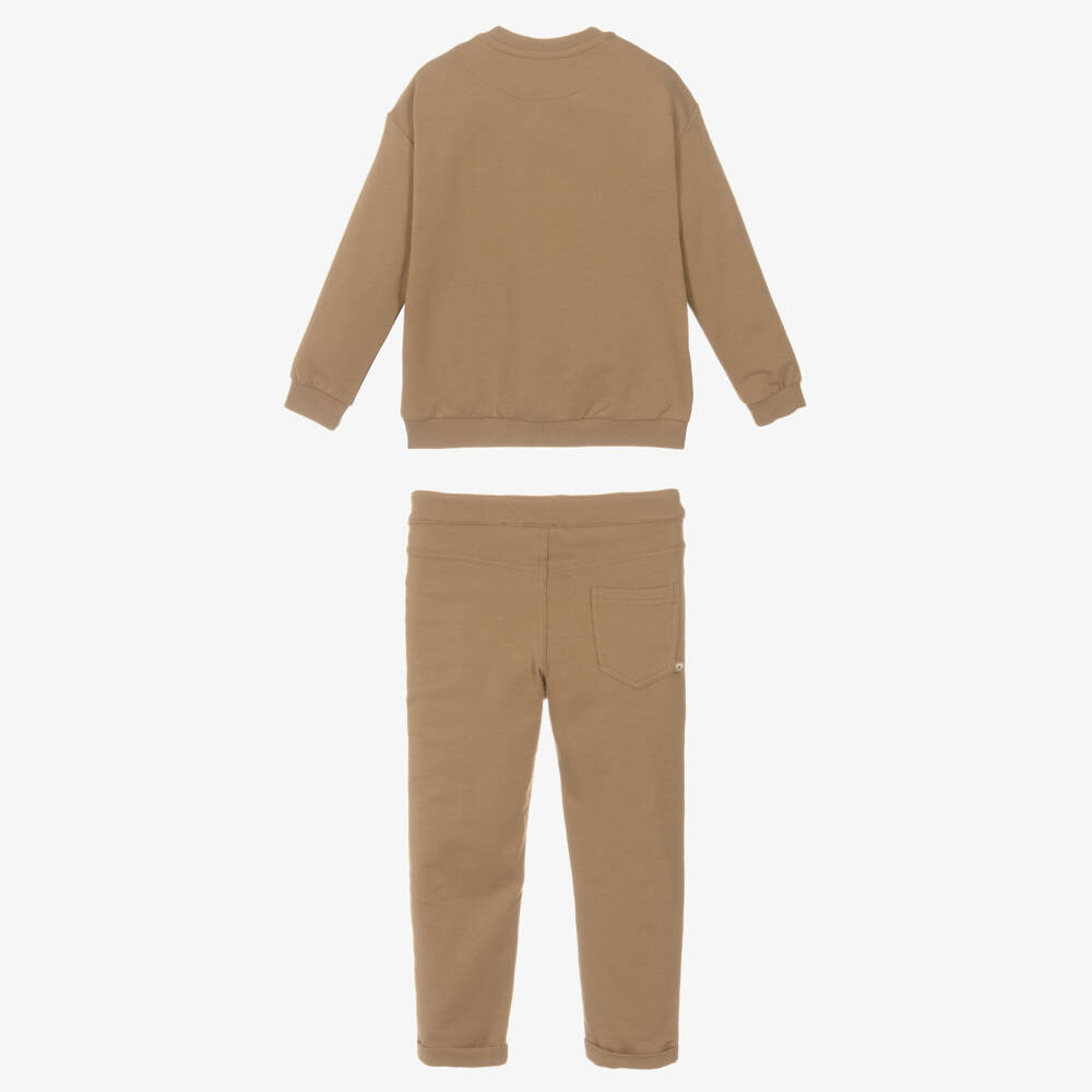 Mayoral-Boys Beige Bear Outfit Set | Childrensalon Outlet
