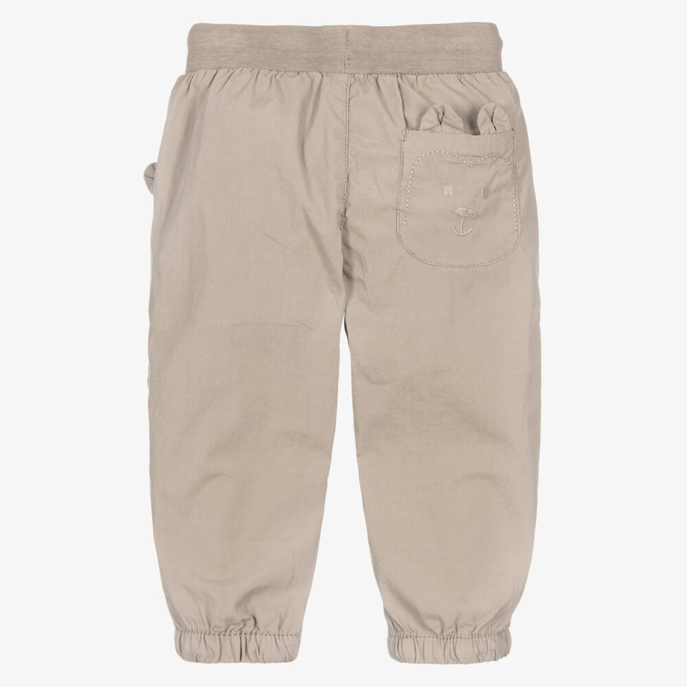 Mayoral-Boys Beige Bear Pocket Trousers | Childrensalon Outlet