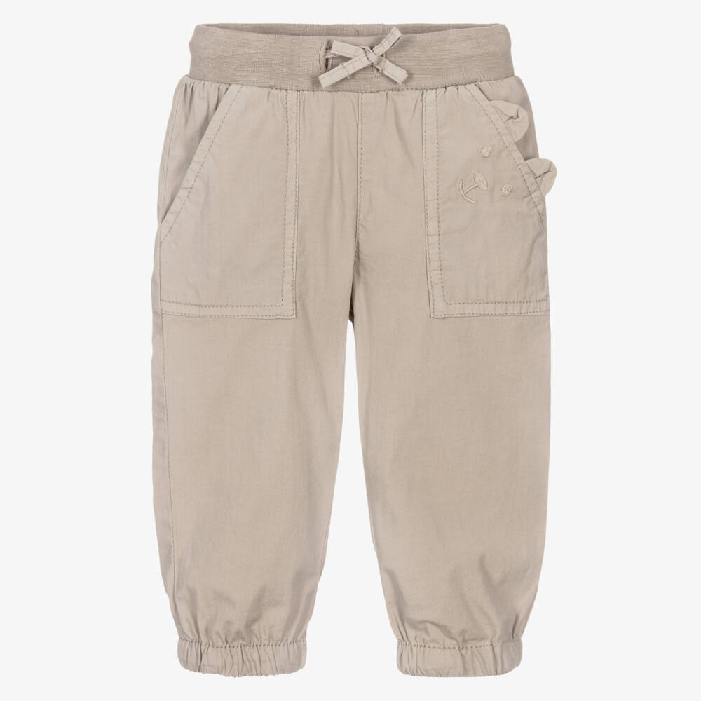 Mayoral-Boys Beige Bear Pocket Trousers | Childrensalon Outlet