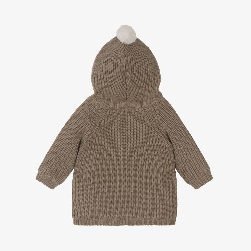 Mayoral Newborn-Boys Beige Cable Knit Coat | Childrensalon Outlet