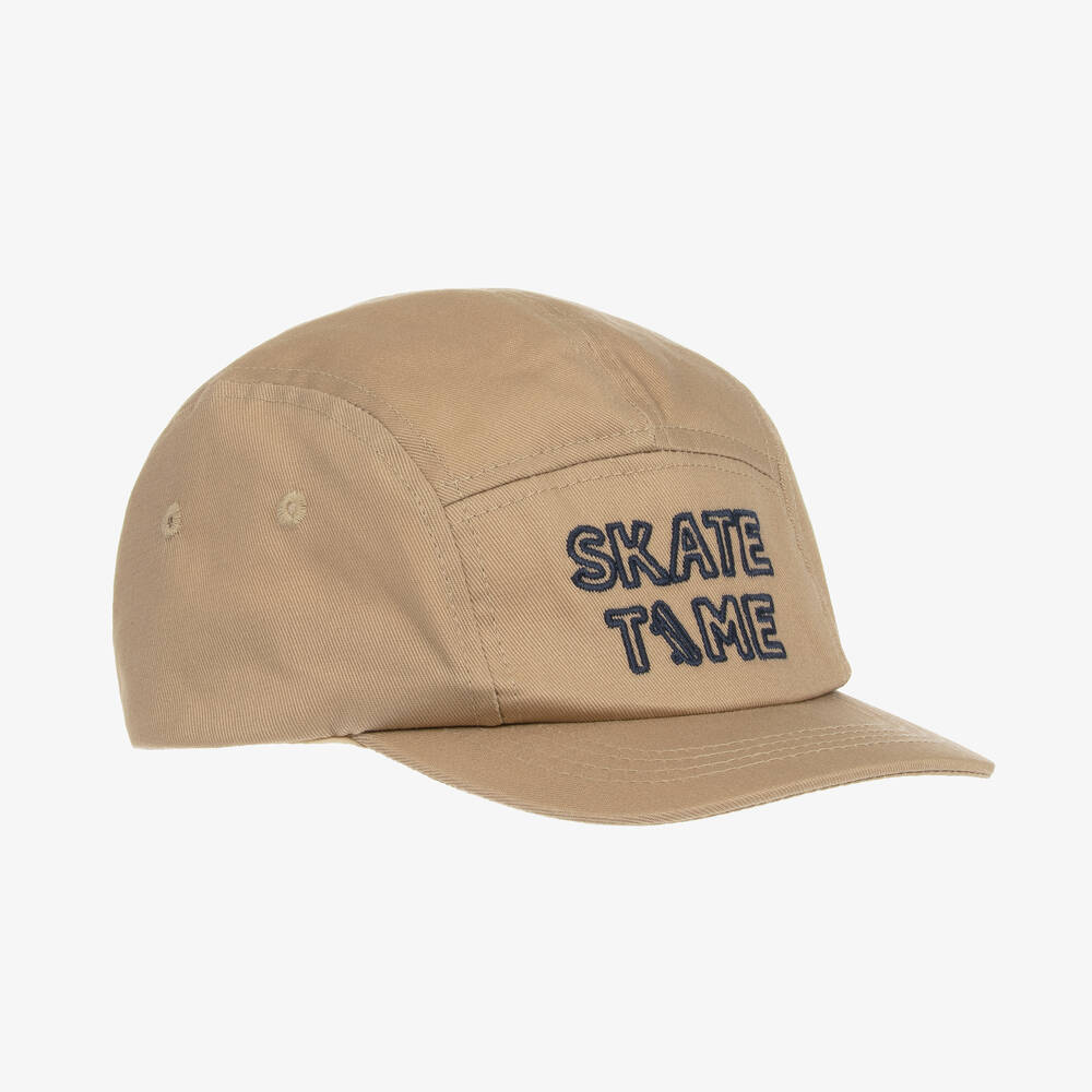 Mayoral - Boys Beige Cotton Cap | Childrensalon