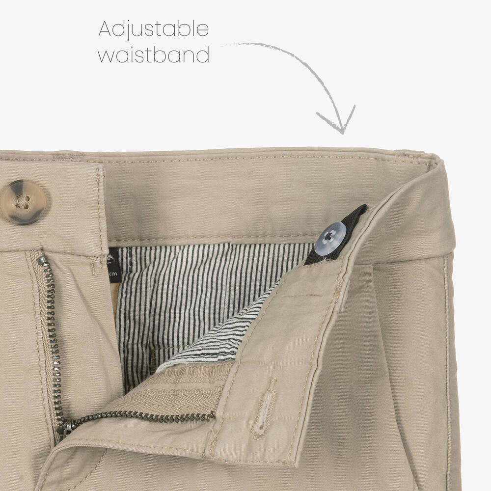 Mayoral Нукутаваке-Boys Beige Cotton Chino Shorts | Childrensalon Outlet