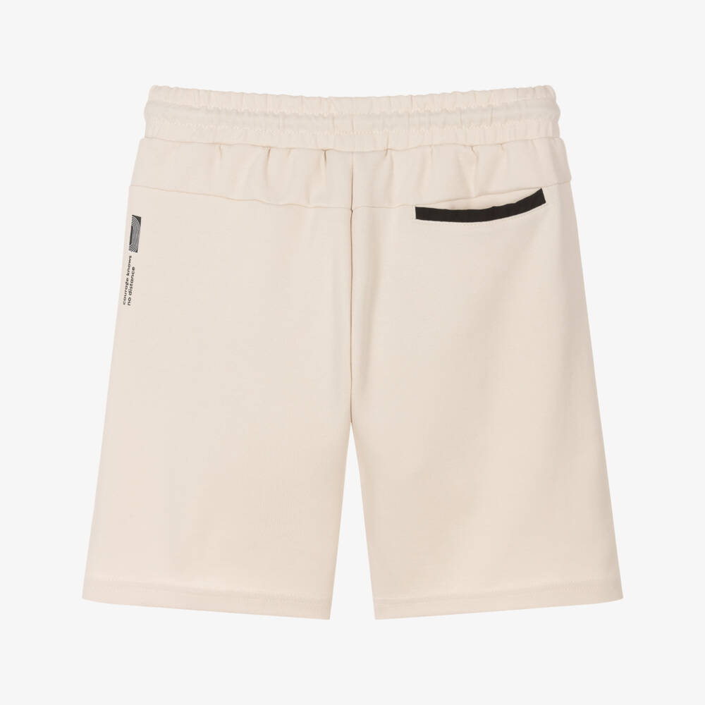 Mayoral Nukutavake-Boys Beige Cotton Jersey Shorts | Childrensalon Outlet