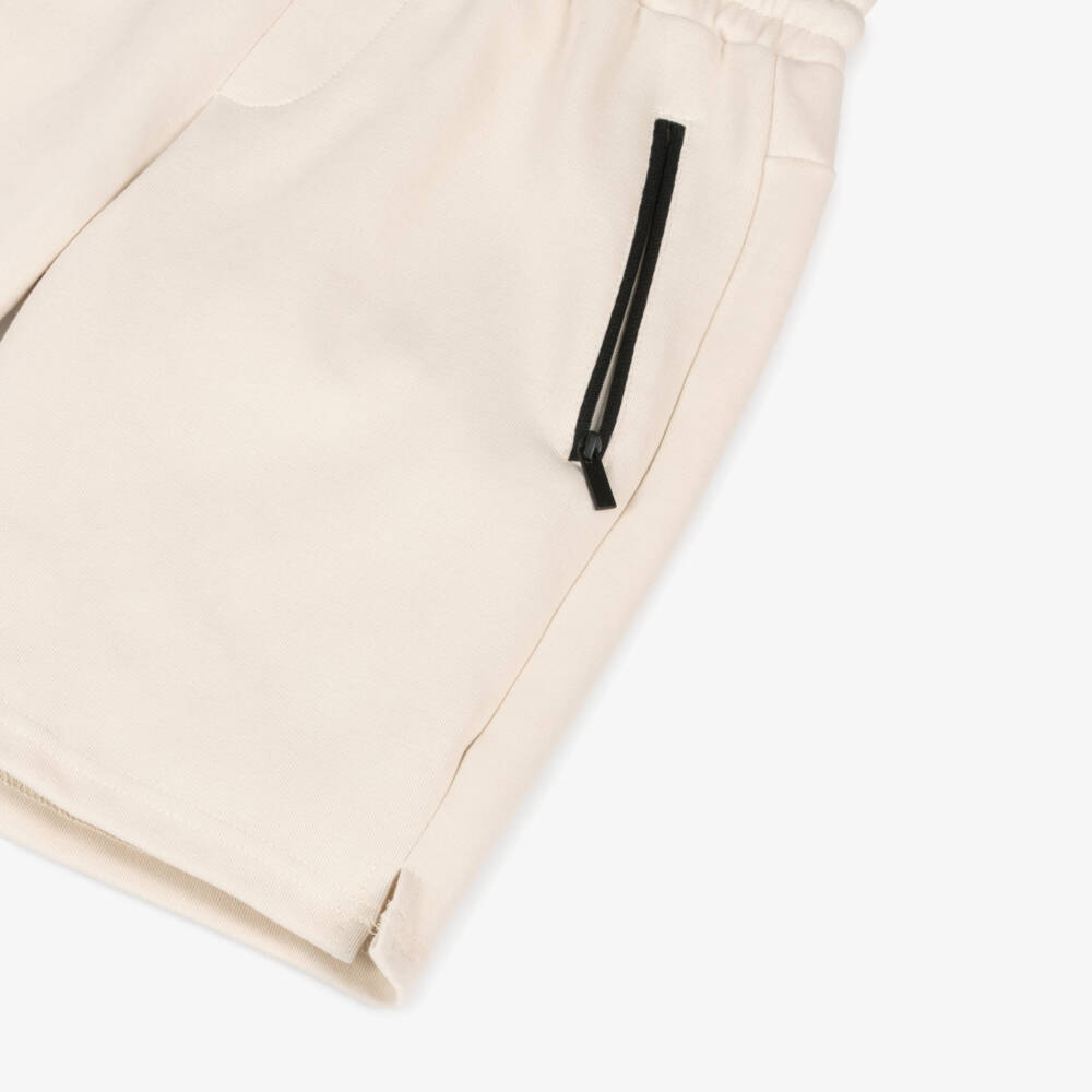 Mayoral Nukutavake-Boys Beige Cotton Jersey Shorts | Childrensalon Outlet