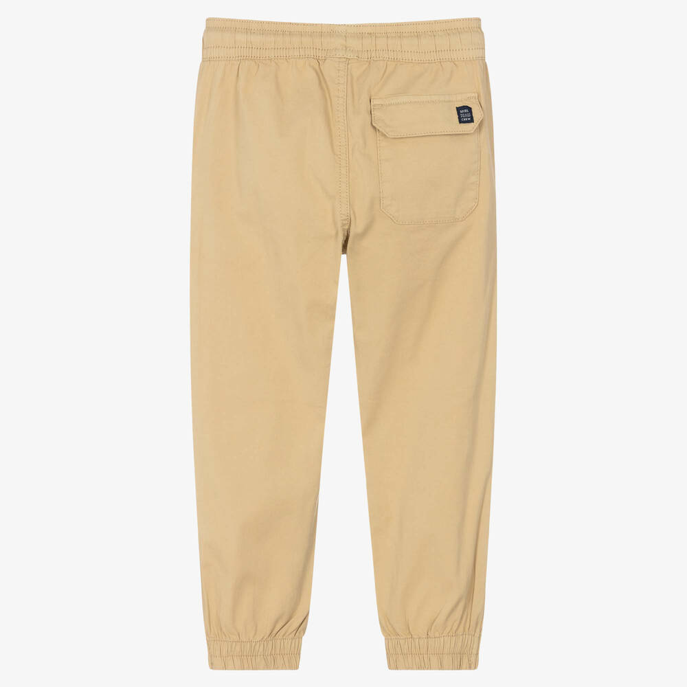 Mayoral-Boys Beige Cotton Joggers | Childrensalon Outlet